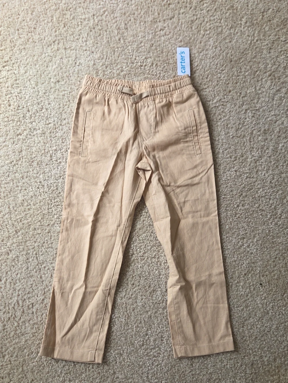 Carter's Boys Beige/Tan Stretch Waist Pants NWT